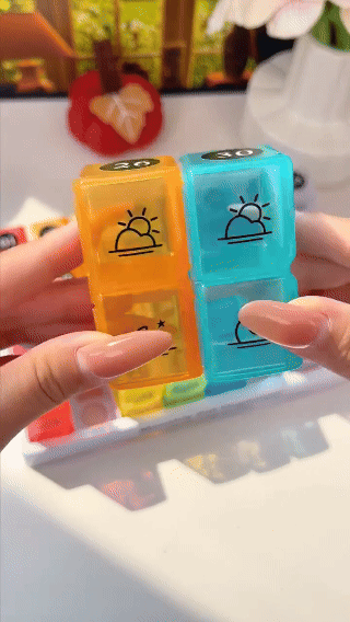 💊 Monthly AM/PM Pill Organizer – Twice-a-Day Medicine & Vitamin Storage with Stickers