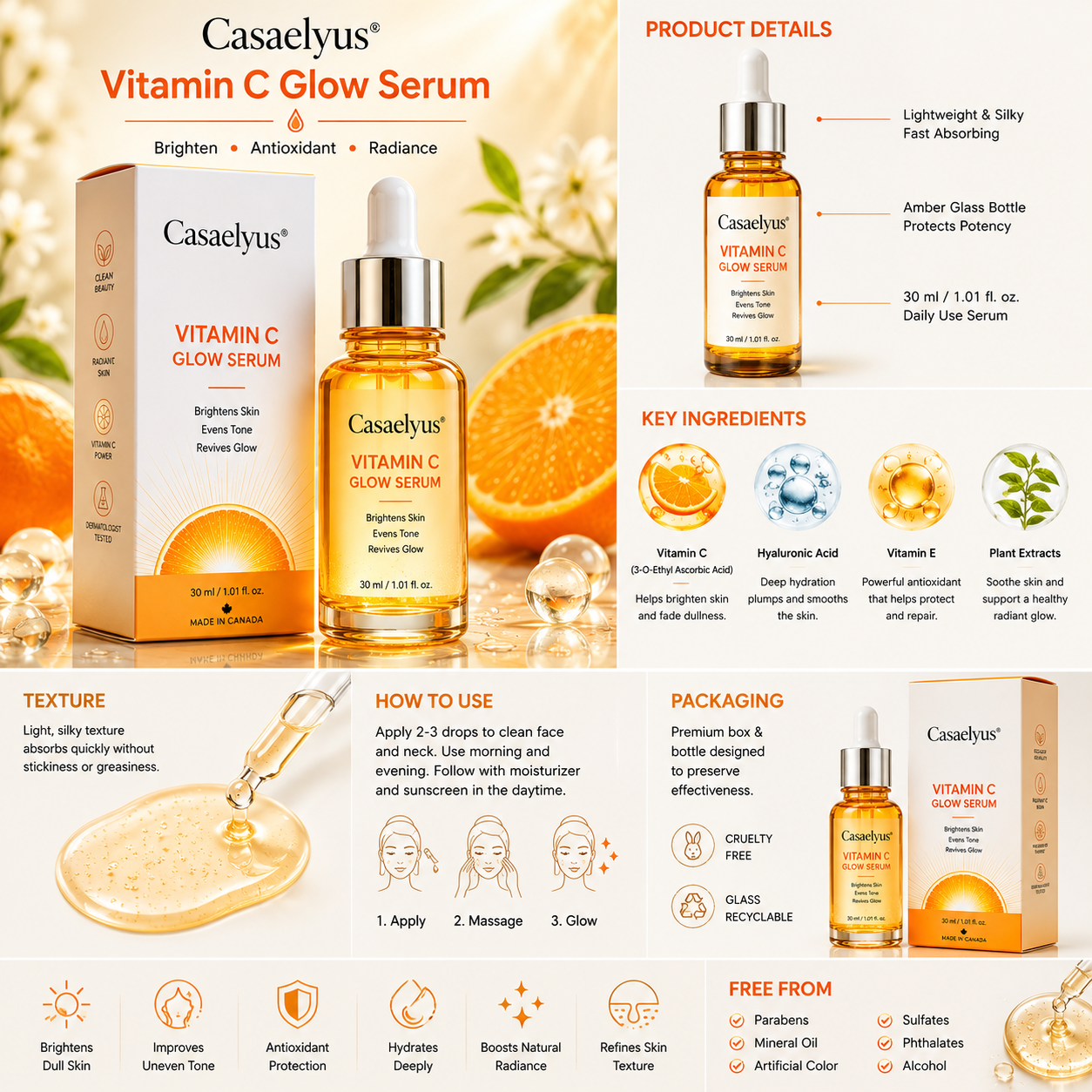 Casaelyus® Vitamin C Glow Serum