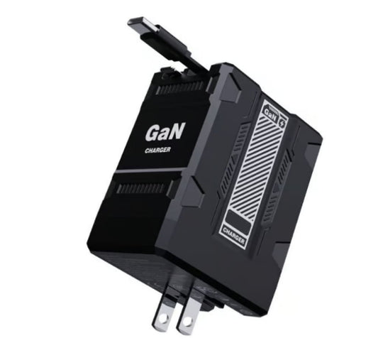 2-in-1 GaN PD3.0 Charger with Retractable Cables