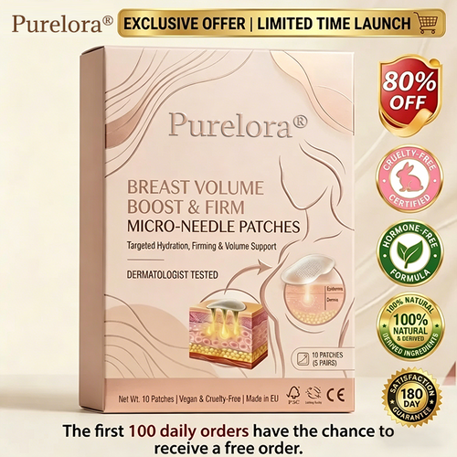 𝐏𝐮𝐫𝐞𝐥𝐨𝐫𝐚® Targeted Breast Enhancement Advanced Nano Microneedle Patch