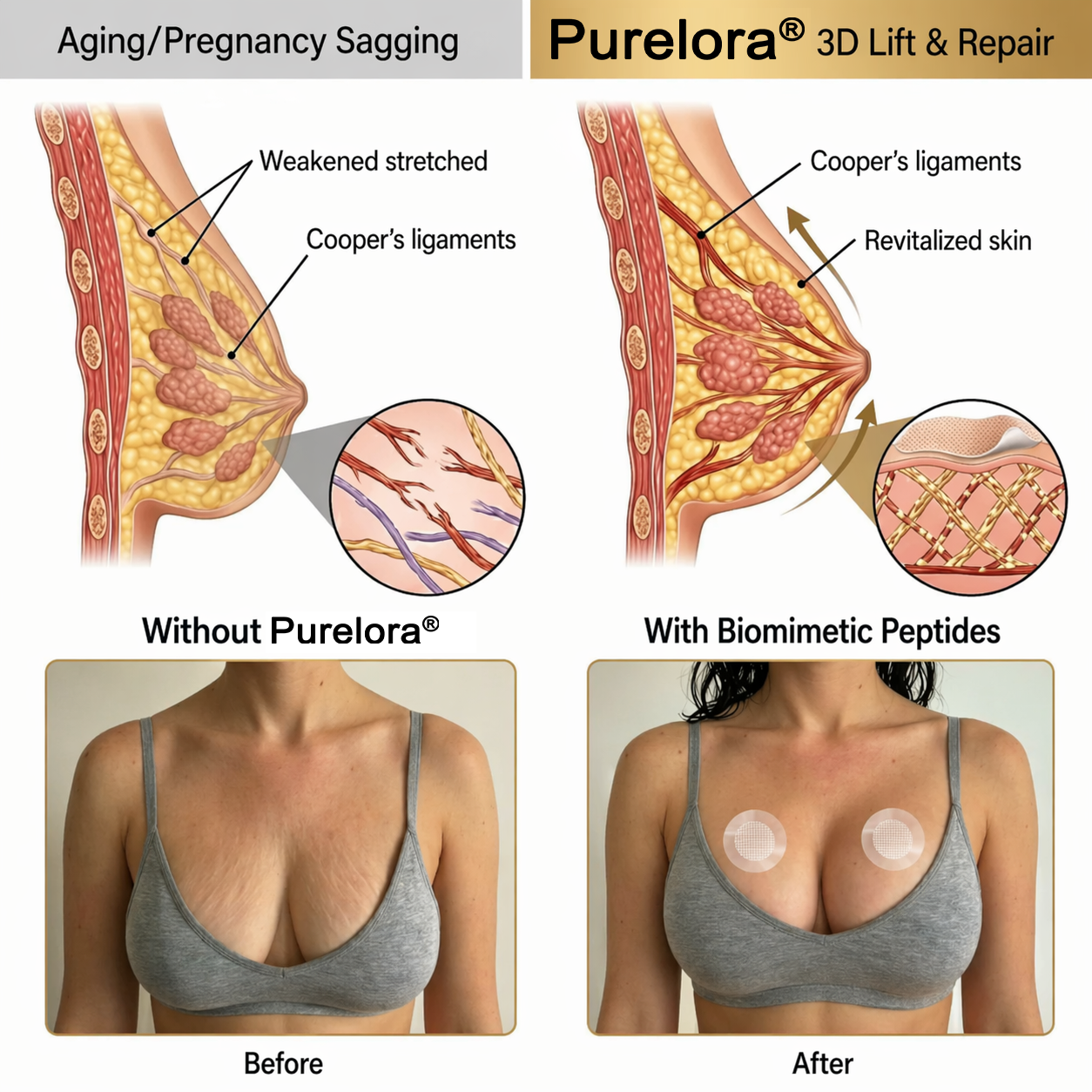 𝐏𝐮𝐫𝐞𝐥𝐨𝐫𝐚® Targeted Breast Enhancement Advanced Nano Microneedle Patch