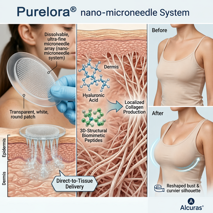 𝐏𝐮𝐫𝐞𝐥𝐨𝐫𝐚® Targeted Breast Enhancement Advanced Nano Microneedle Patch