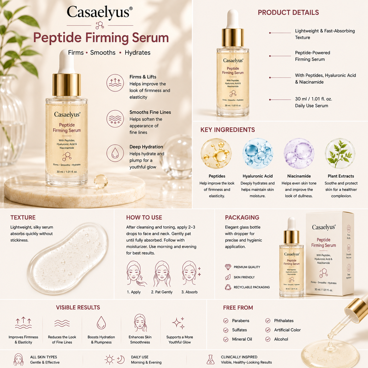 Casaelyus® Peptide Firming Serum
