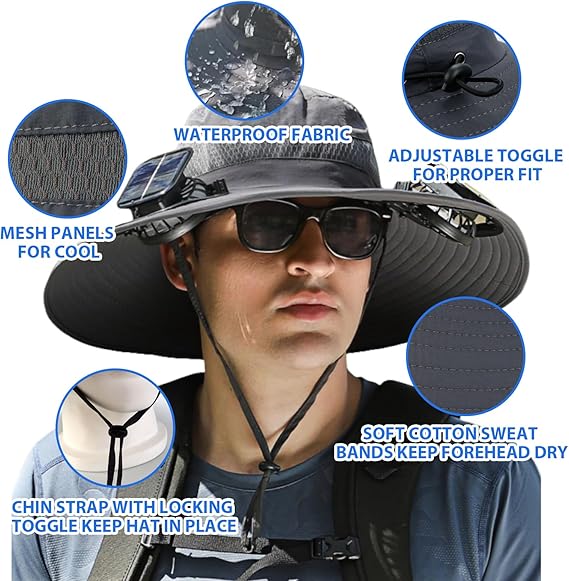Last Day 75% OFF🔥2026 Summer Hot Sale🔥 New Ultralight Solar Fan Sun Hat – Lighter Than a Baseball!⚾(Only 11oz)