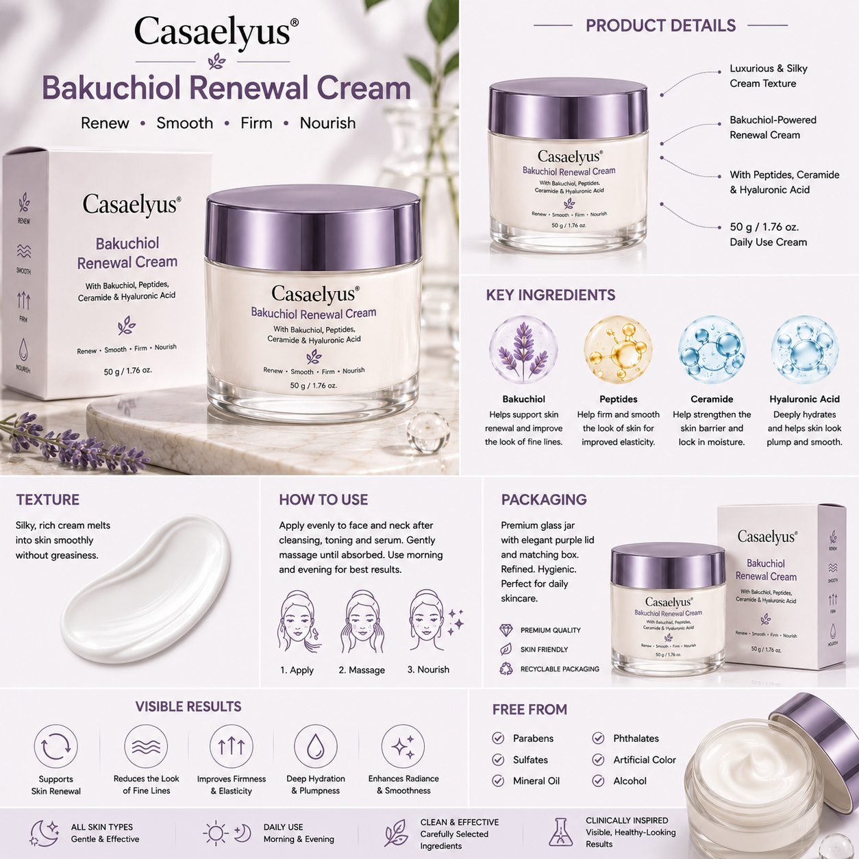 Casaelyus® Bakuchiol Renewal Cream