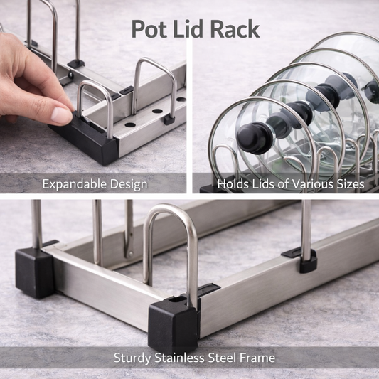 Pot lid rack