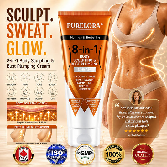 𝐎𝐟𝐟𝐢𝐜𝐢𝐚𝐥 𝐁𝐫𝐚𝐧𝐝 𝐒𝐭𝐨𝐫𝐞 |PURELORA® Moringa & Berberine 8-in-1 Body Sculpting & Bust Plumping Cream Smooth · Firm · Tone · Sculpt · Refresh · Hydrate · Plump · Lift