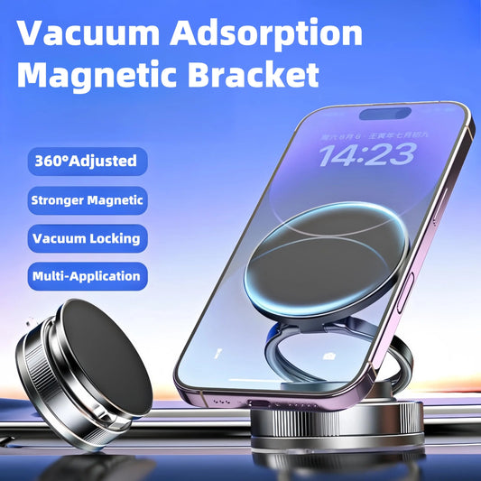 360° Adjustable Vacuum Magnetic Phone Holder, Suction Cup Phone Mount for Magsafe, Portable Cell Phone Holder for Car,Makeup/Gym/Mirror, Fit for All iphone iphone 11 and above