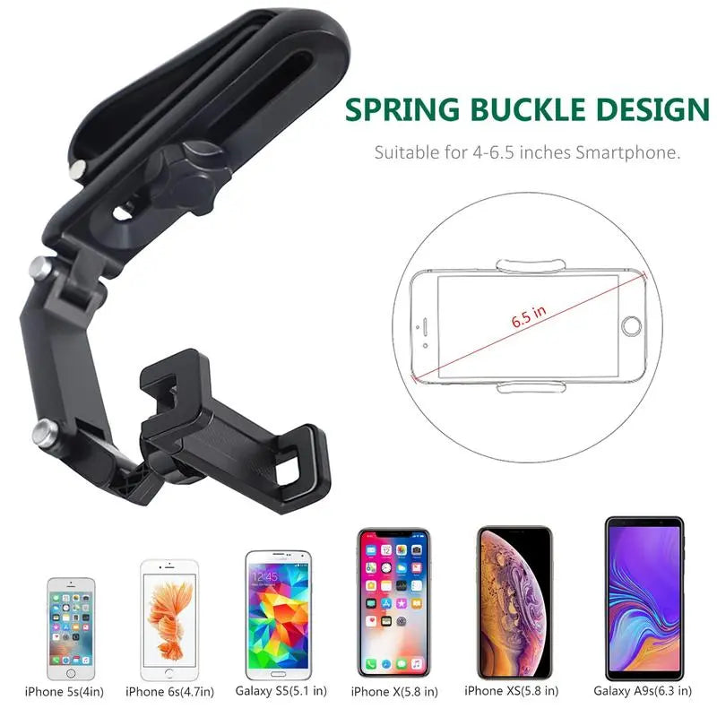 New 1080° Multi-function Sun Visor Universal 360 Degree Rotating Phone Holder exavon Suitable for Any Scene Car Holder - Rotatable and Retractable