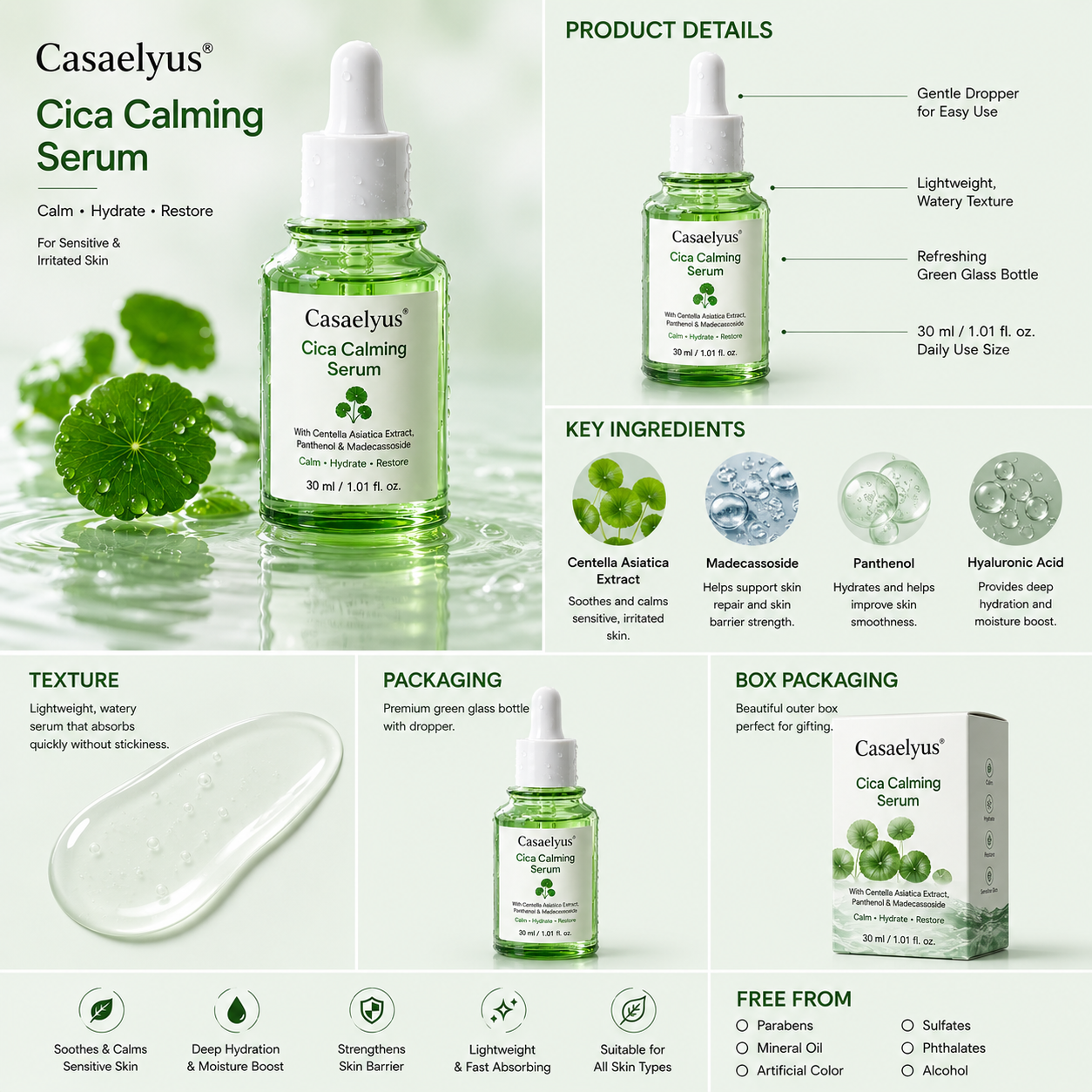 Casaelyus® Cica Calming Serum