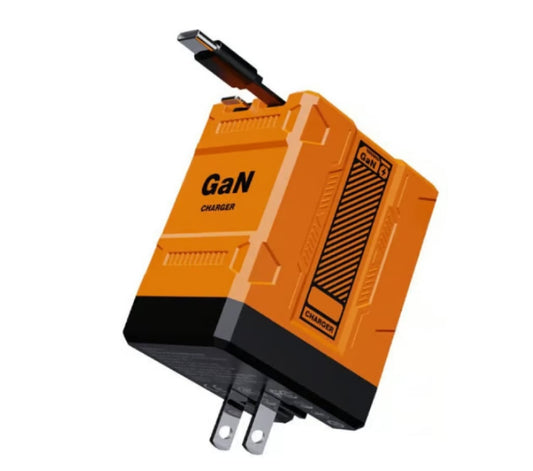 2-in-1 GaN PD3.0  Charger with Retractable Cables