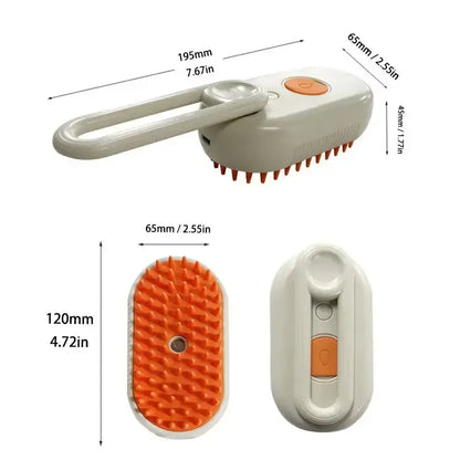 2-in-1 Steam Grooming & Massage Brush