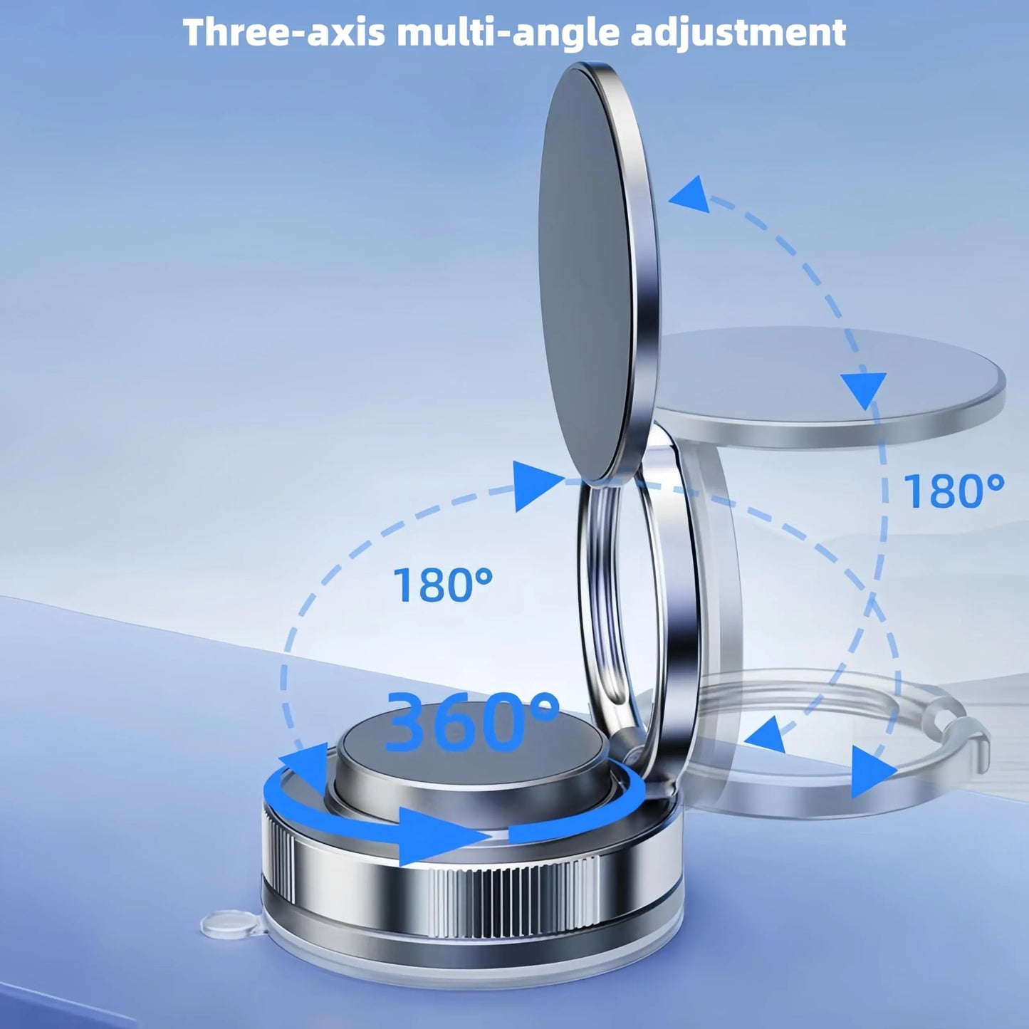 360° Adjustable Vacuum Magnetic Phone Holder, Suction Cup Phone Mount for Magsafe, Portable Cell Phone Holder for Car,Makeup/Gym/Mirror, Fit for All iphone iphone 11 and above